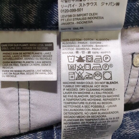 Levis Mens 569 Light Blue Acid Wash Relaxed Straight Fit Jeans W 40 L 30 - Picture 7 of 14